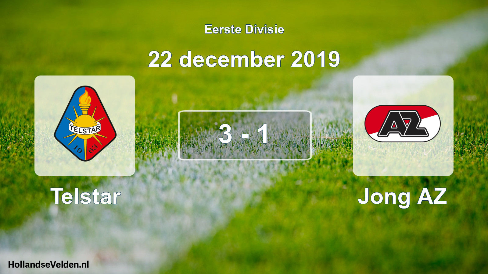 Total number of matches played: Telstar - Jong AZ 3 - 1 (22 December 2019)
