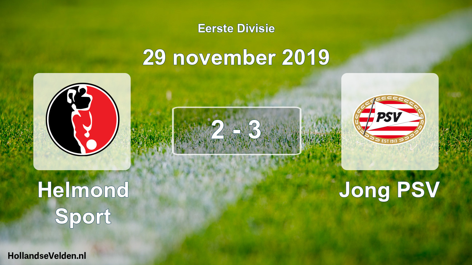Total number of matches played: Helmond Sport - Jong PSV 2 - 3 (29 November 2019)