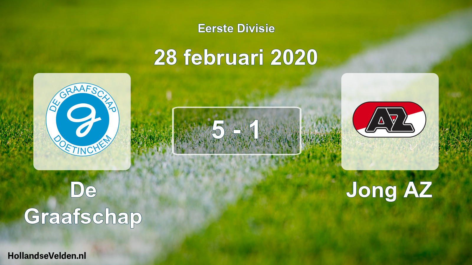Total number of matches played: De Graafschap - Jong AZ 5 - 1 (28 February 2020)