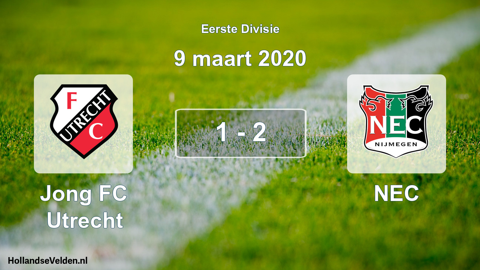 Total number of matches played: Jong FC Utrecht - NEC 1 - 2 (9 March 2020)