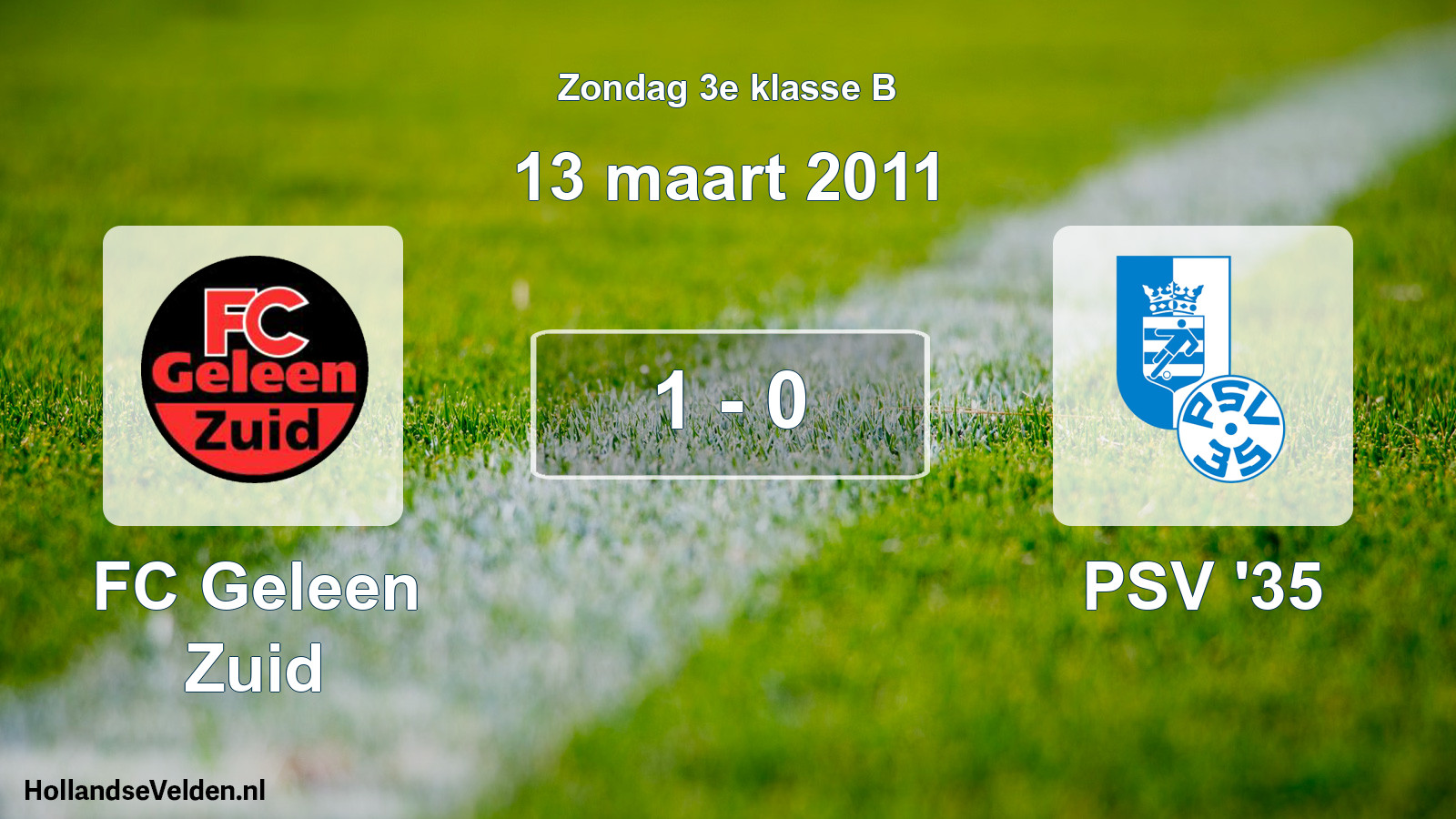 Total number of matches played: FC Geleen Zuid - PSV '35 1 - 0 (13 March 2011)