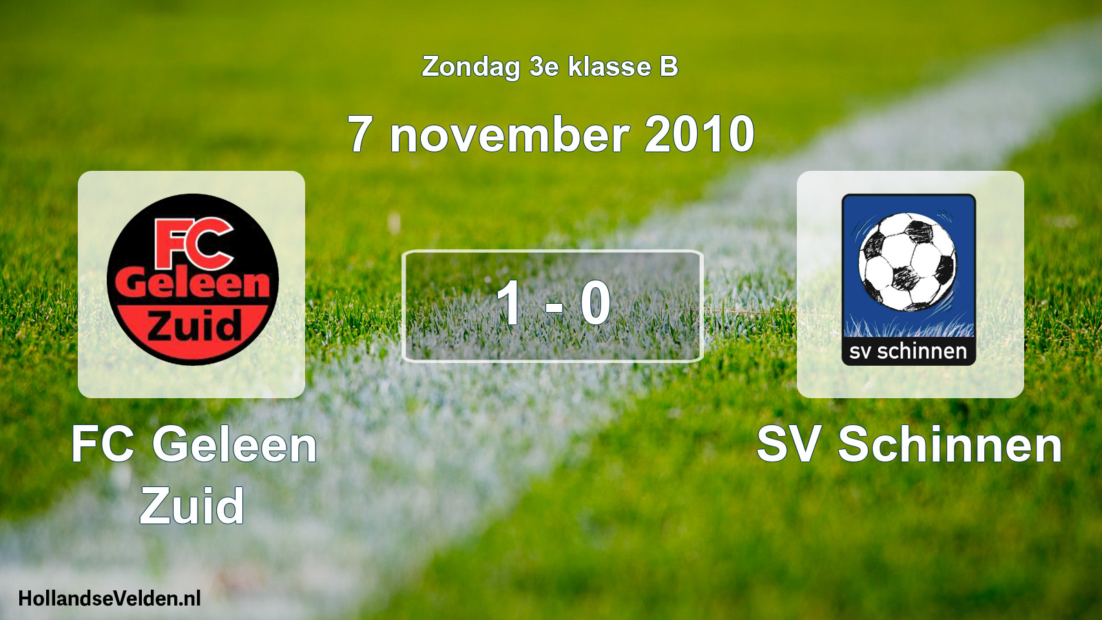 Total number of matches played: FC Geleen Zuid - SV Schinnen 1 - 0 (7 November 2010)