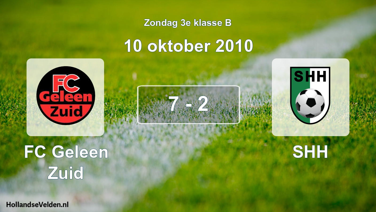 Total number of matches played: FC Geleen Zuid - SHH 7 - 2 (10 October 2010)