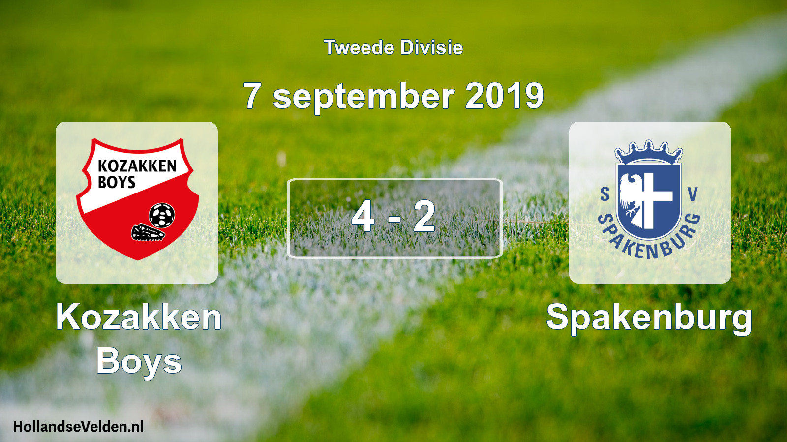 Total number of matches played: Kozakken Boys - Spakenburg 4 - 2 (7 September 2019)