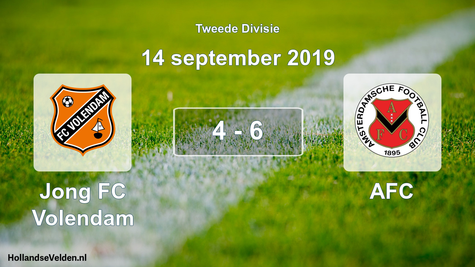 Total number of matches played: Jong FC Volendam - AFC 4 - 6 (14 September 2019)