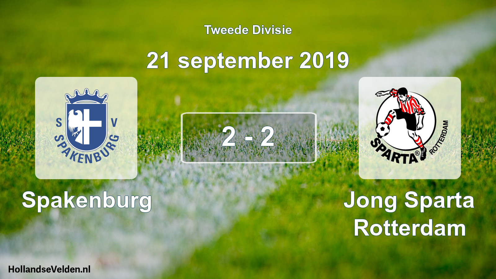 Total number of matches played: Spakenburg - Jong Sparta Rotterdam 2 - 2 (21 September 2019)