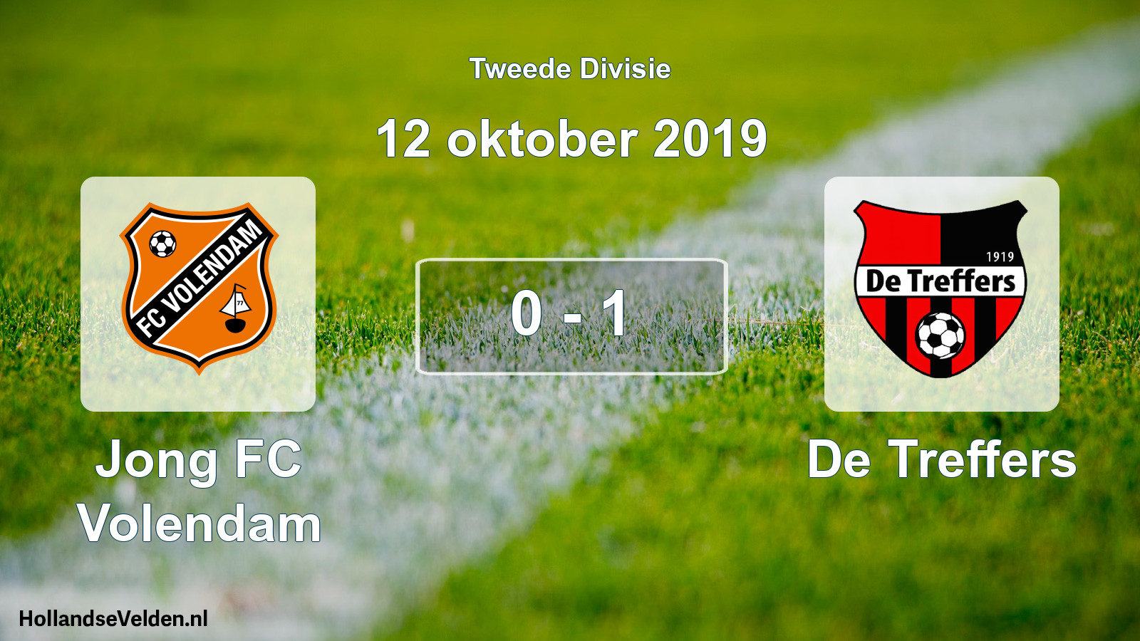 Total number of matches played: Jong FC Volendam - De Treffers 0 - 1 (12 October 2019)