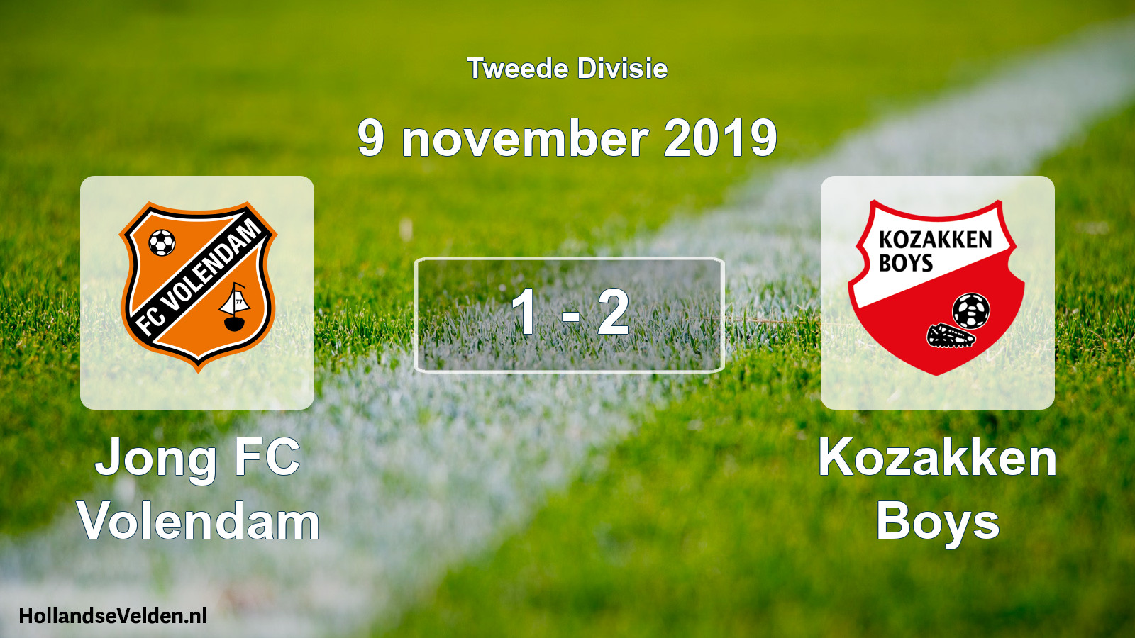 Total number of matches played: Jong FC Volendam - Kozakken Boys 1 - 2 (9 November 2019)