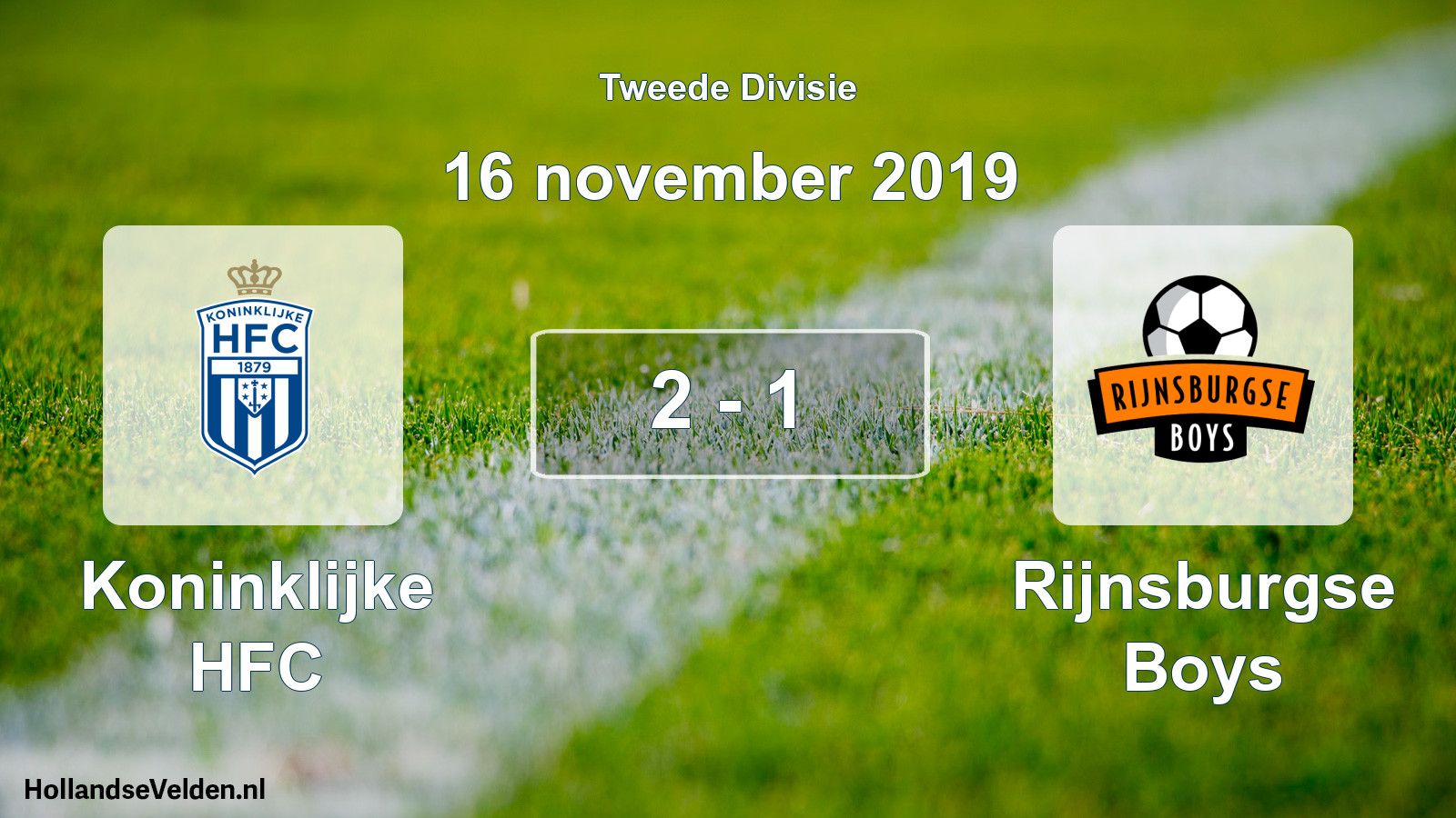 Total number of matches played: Koninklijke HFC - Rijnsburgse Boys 2 - 1 (16 November 2019)
