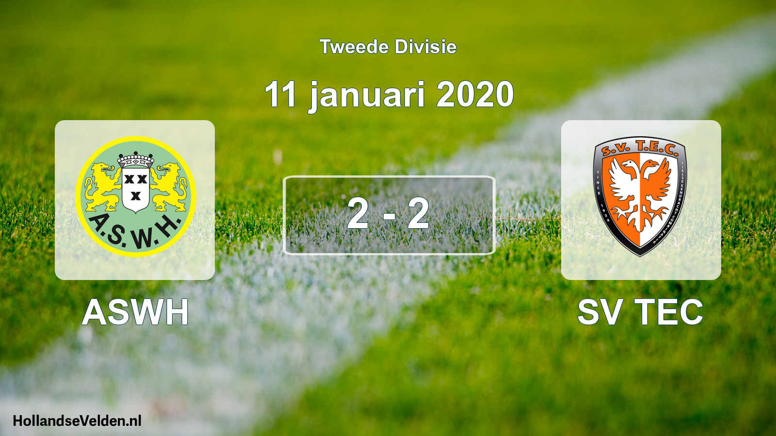 Total number of matches played: ASWH - SV TEC 2 - 2 (11 January 2020)