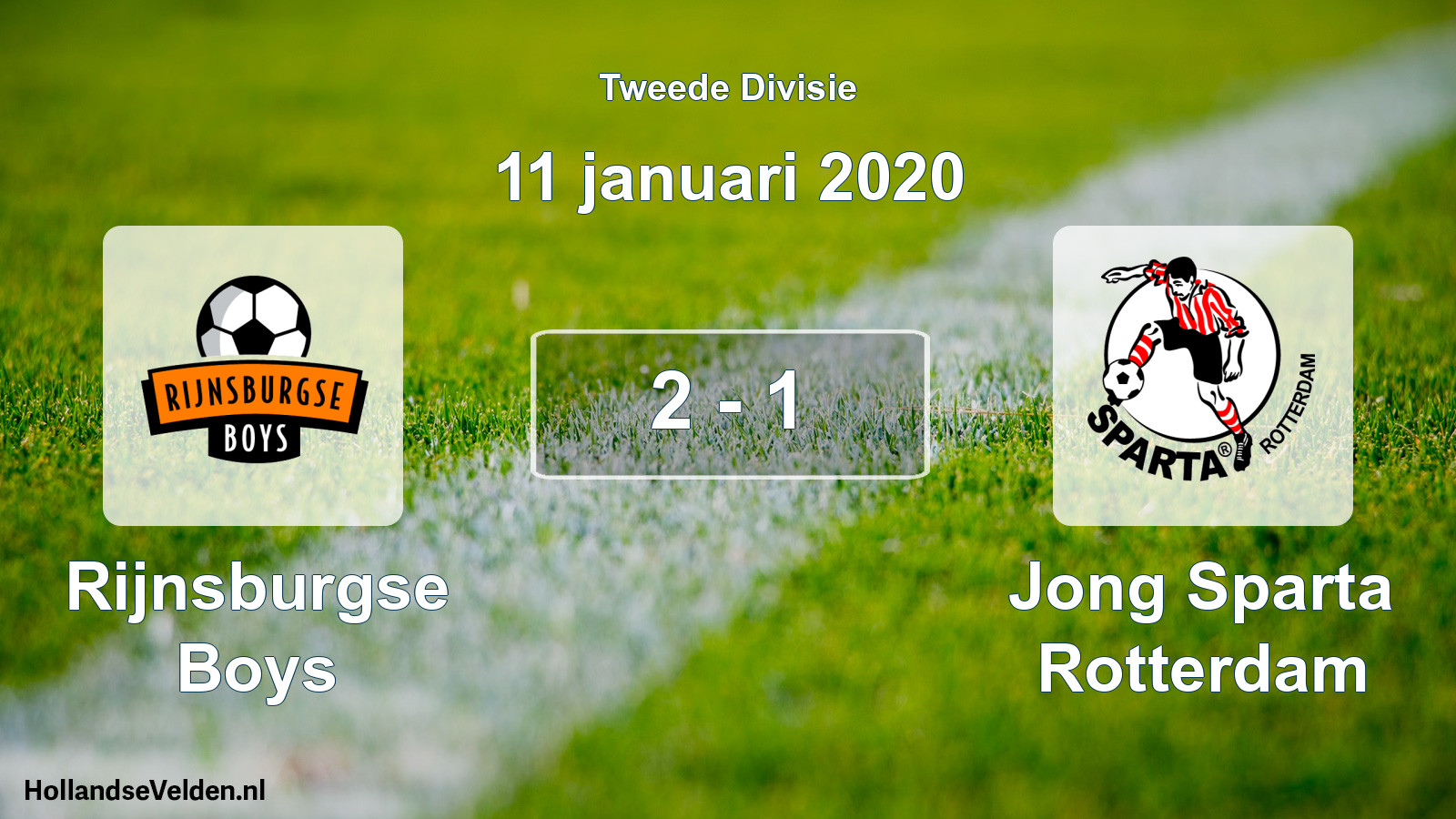 Total number of matches played: Rijnsburgse Boys - Jong Sparta Rotterdam 2 - 1 (11 January 2020)
