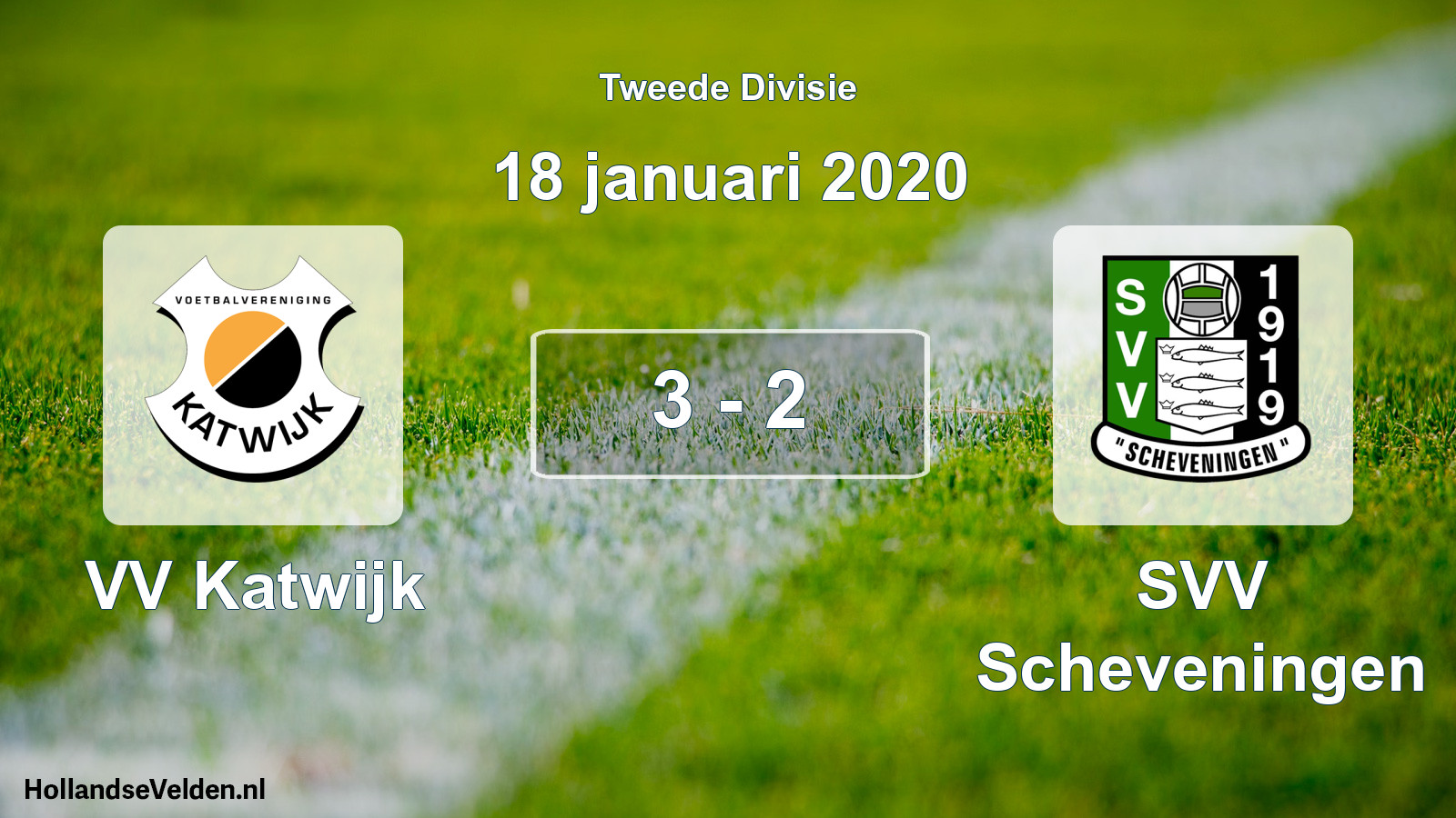 Total number of matches played: VV Katwijk - SVV Scheveningen 3 - 2 (18 January 2020)