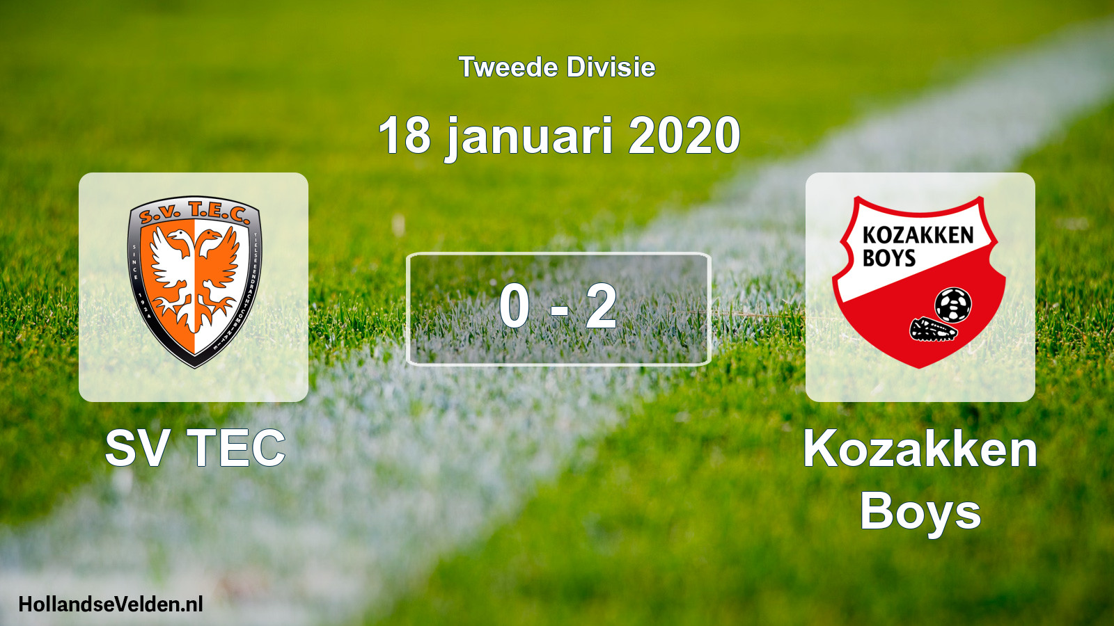 Total number of matches played: SV TEC - Kozakken Boys 0 - 2 (18 January 2020)