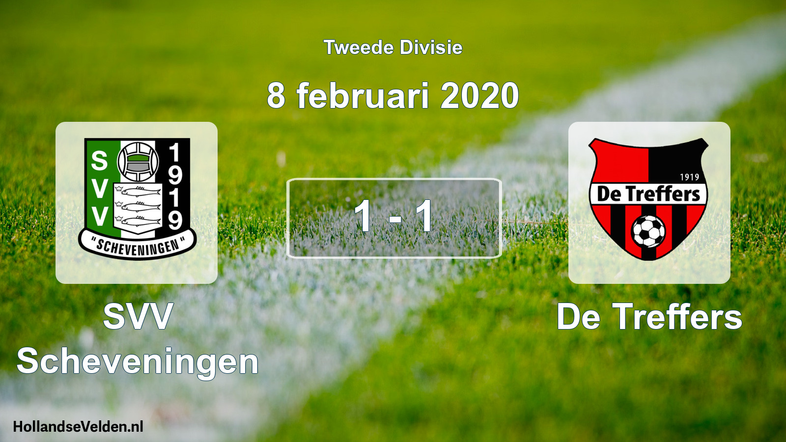 Total number of matches played: SVV Scheveningen - De Treffers 1 - 1 (8 February 2020)