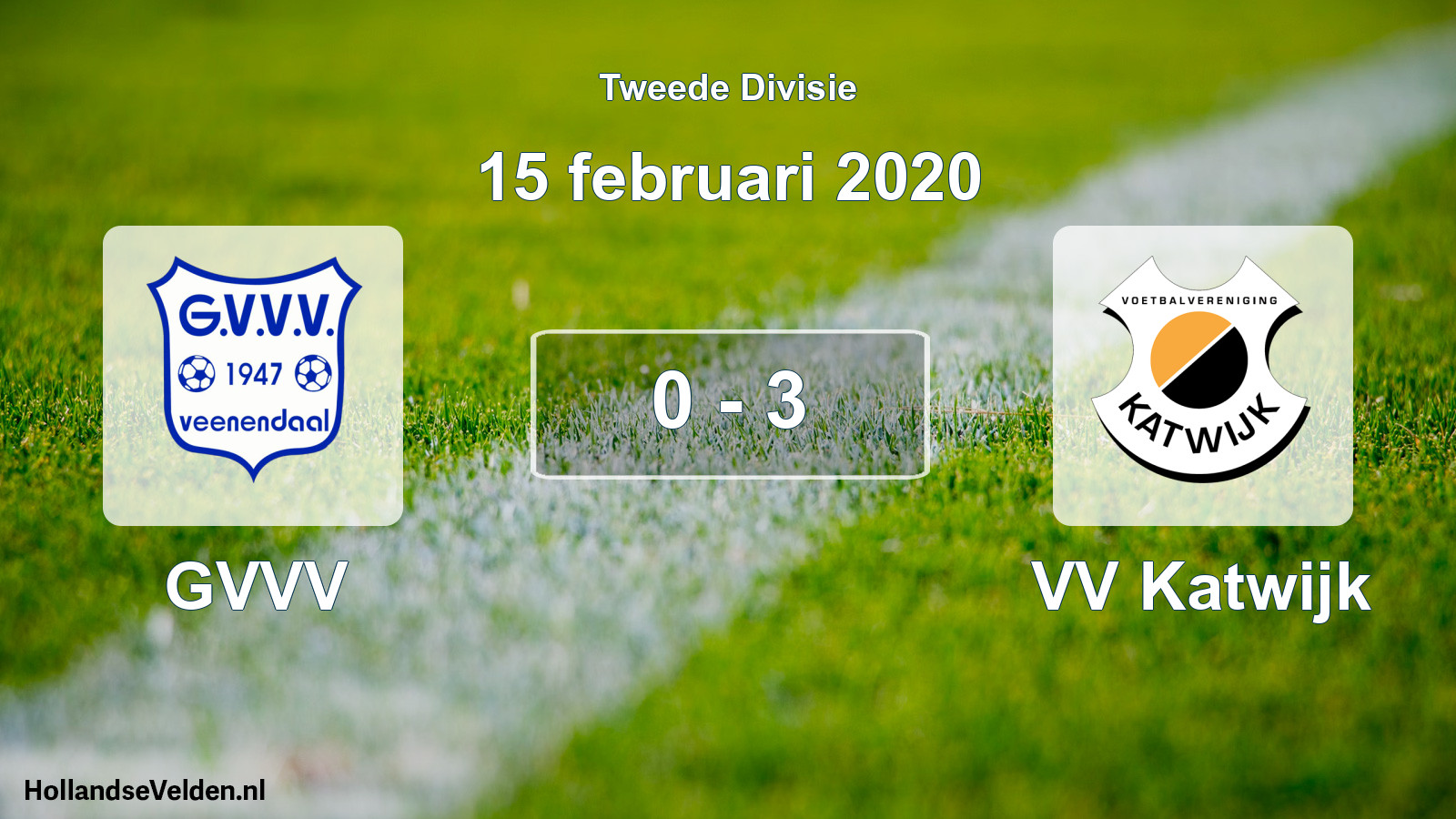Total number of matches played: GVVV - VV Katwijk 0 - 3 (15 February 2020)