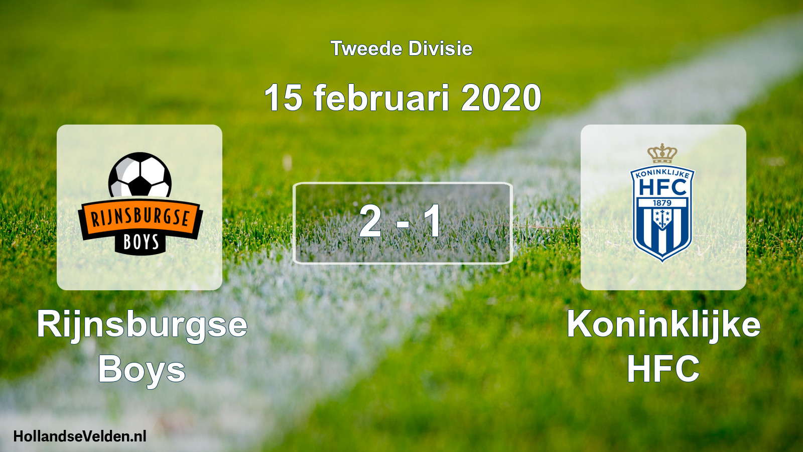 Total number of matches played: Rijnsburgse Boys - Koninklijke HFC 2 - 1 (15 February 2020)