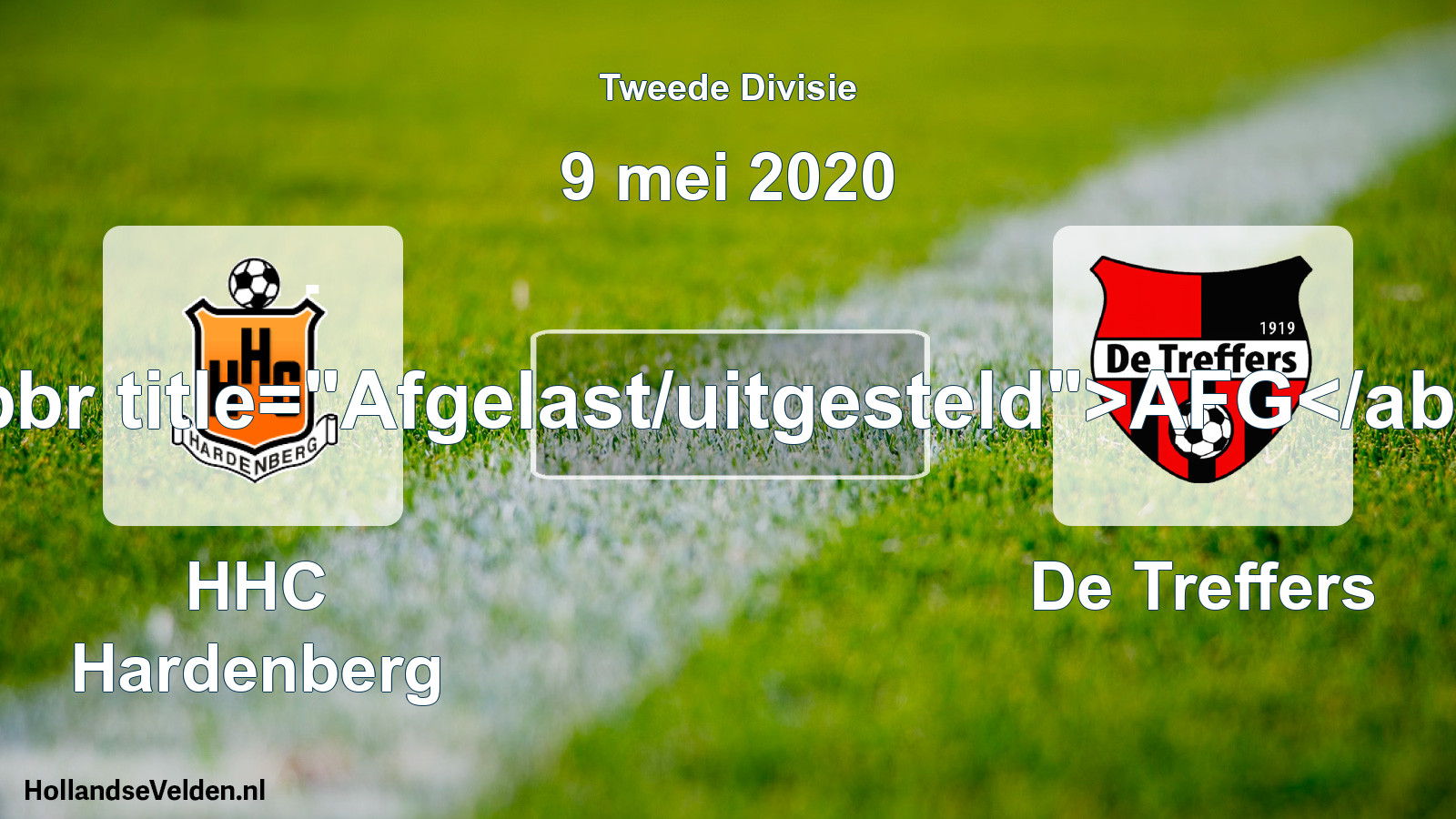 Scheduled Match: HHC Hardenberg - De Treffers (9 May 2020)