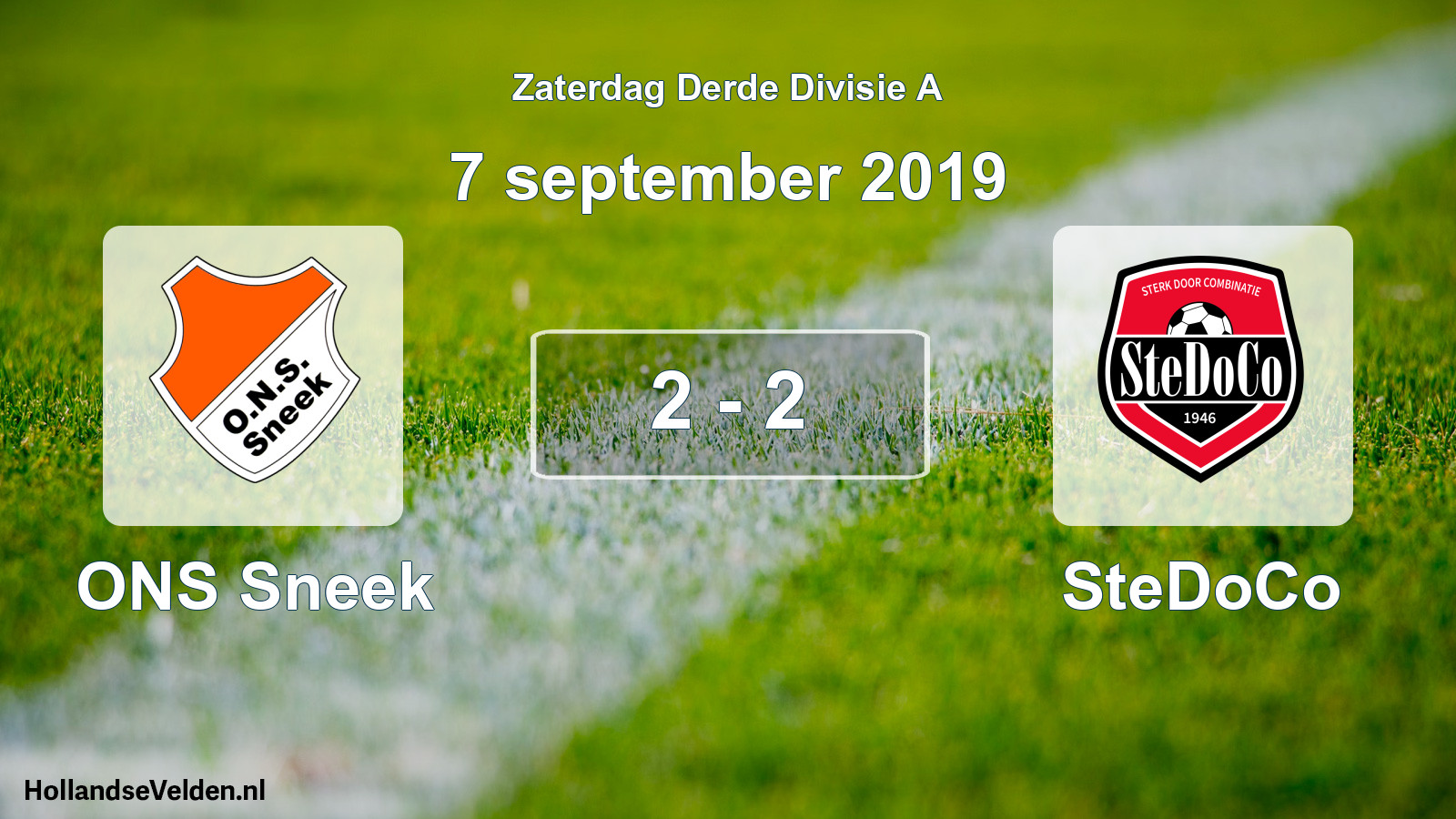 Total number of matches played: ONS Sneek - SteDoCo 2 - 2 (7 September 2019)