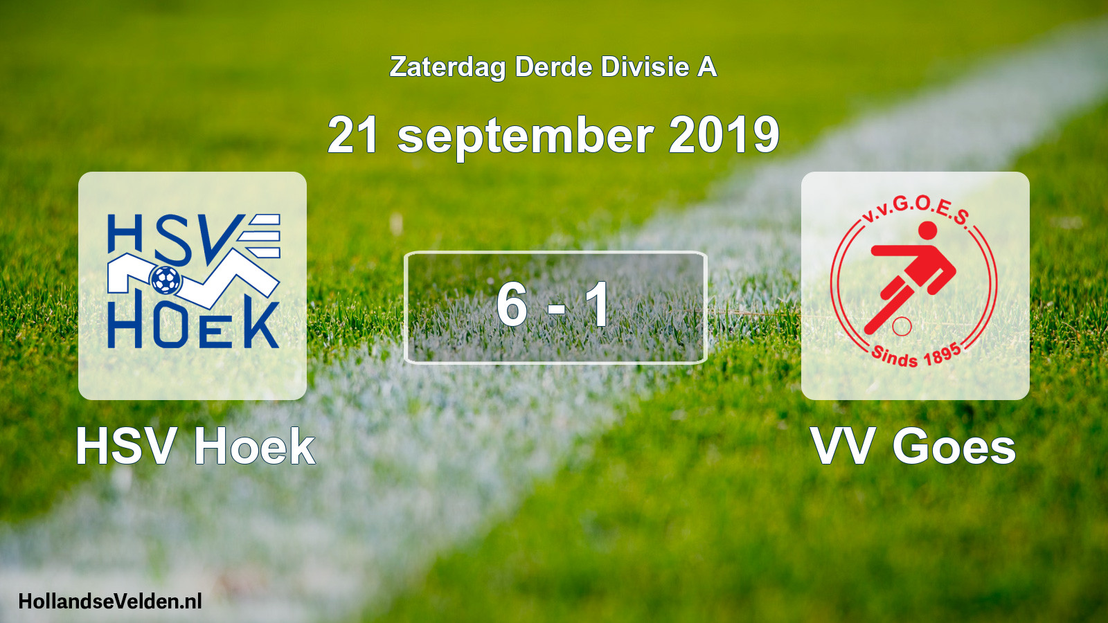 Total number of matches played: HSV Hoek - VV Goes 6 - 1 (21 September 2019)
