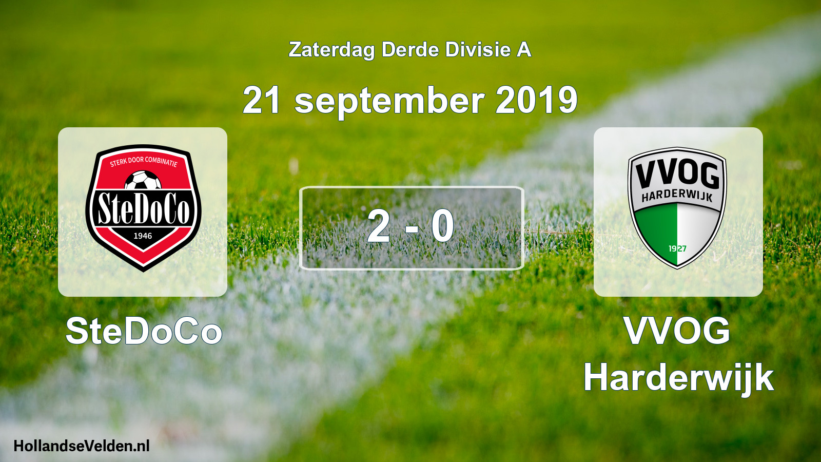 Total number of matches played: SteDoCo - VVOG Harderwijk 2 - 0 (21 September 2019)