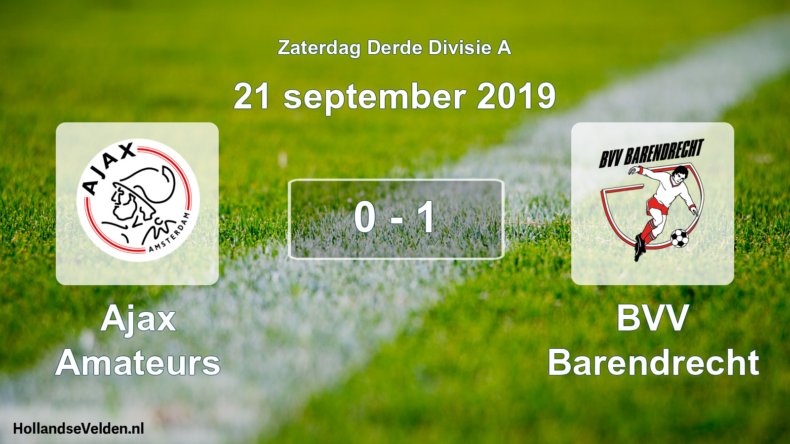 Total number of matches played: Ajax Amateurs - BVV Barendrecht 0 - 1 (21 September 2019)