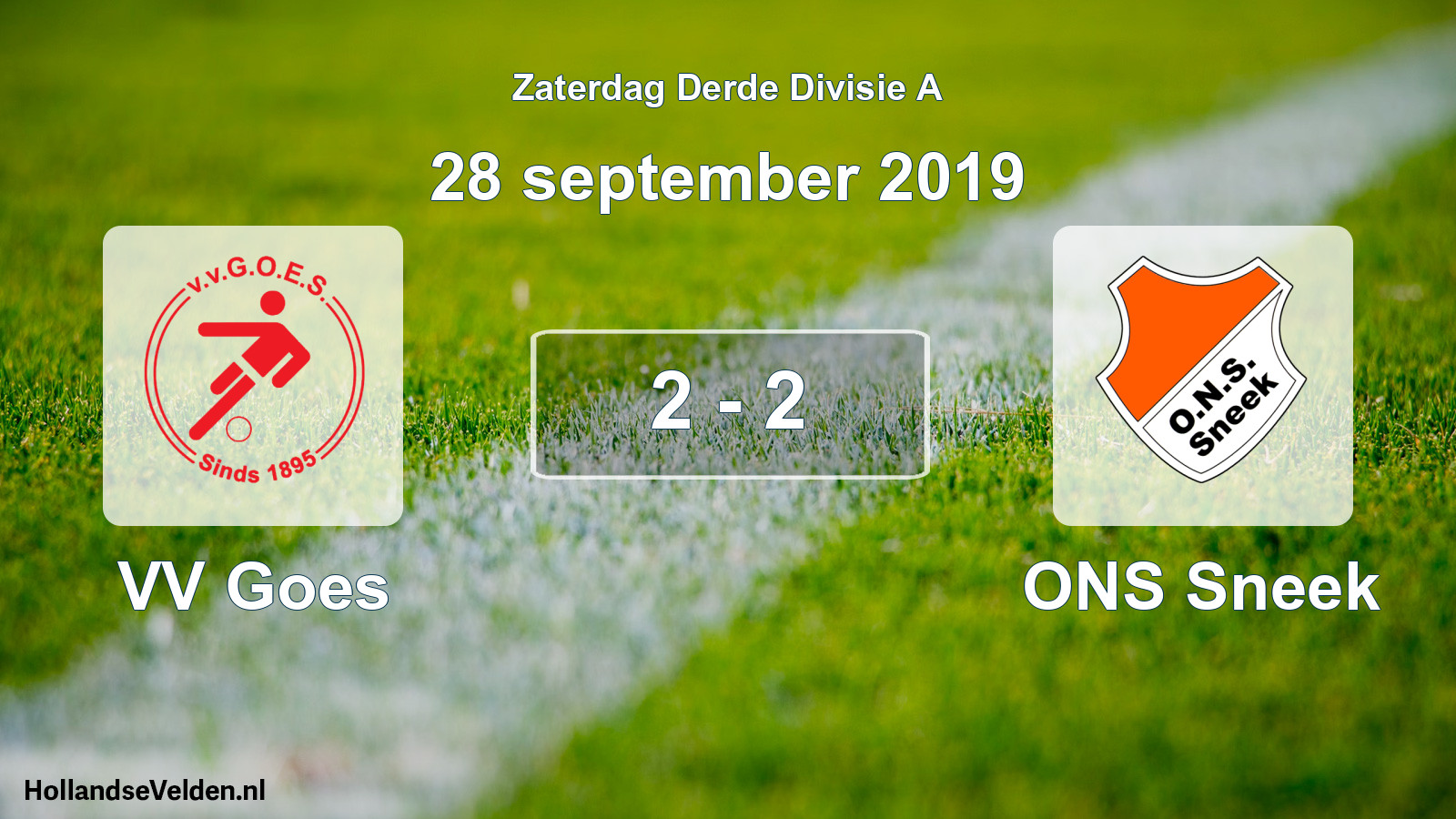 Total number of matches played: VV Goes - ONS Sneek 2 - 2 (28 September 2019)