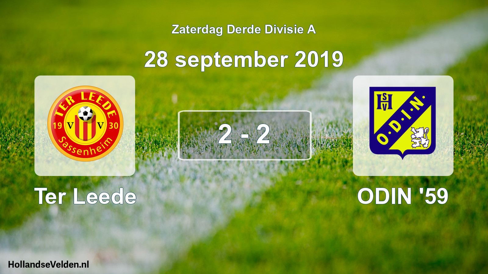 Total number of matches played: Ter Leede - ODIN '59 2 - 2 (28 September 2019)