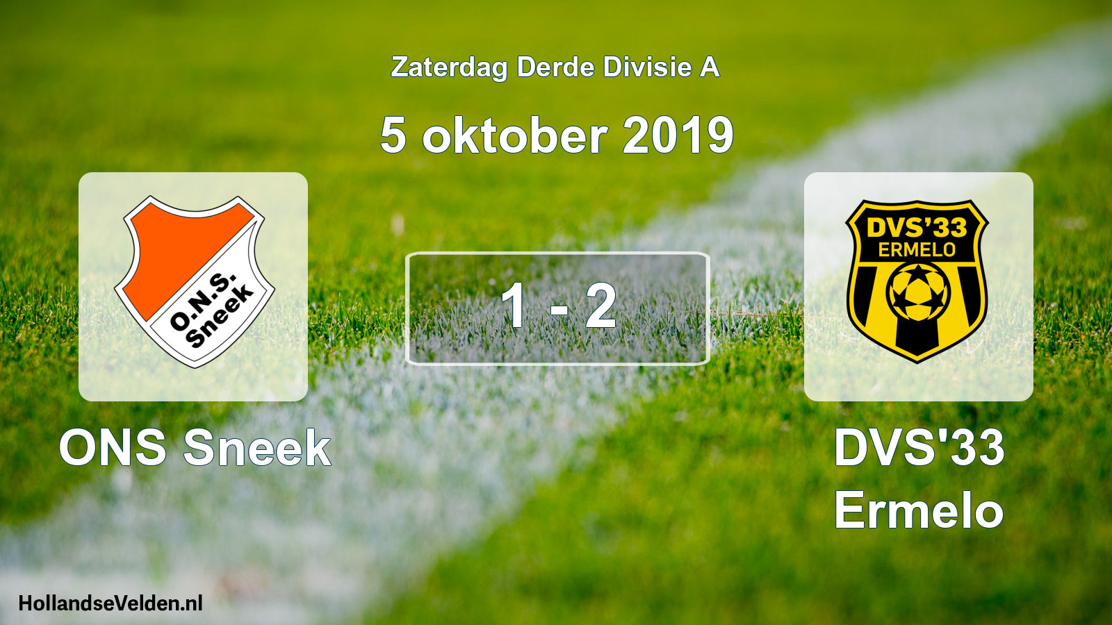 Total number of matches played: ONS Sneek - DVS'33 Ermelo 1 - 2 (5 October 2019)