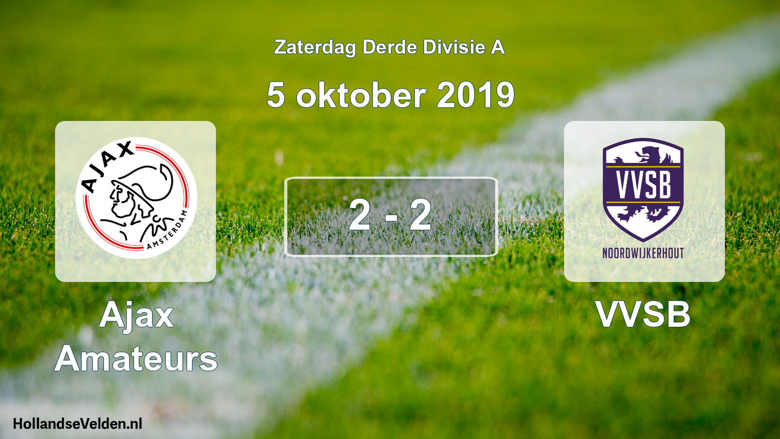 Total number of matches played: Ajax Amateurs - VVSB 2 - 2 (5 October 2019)