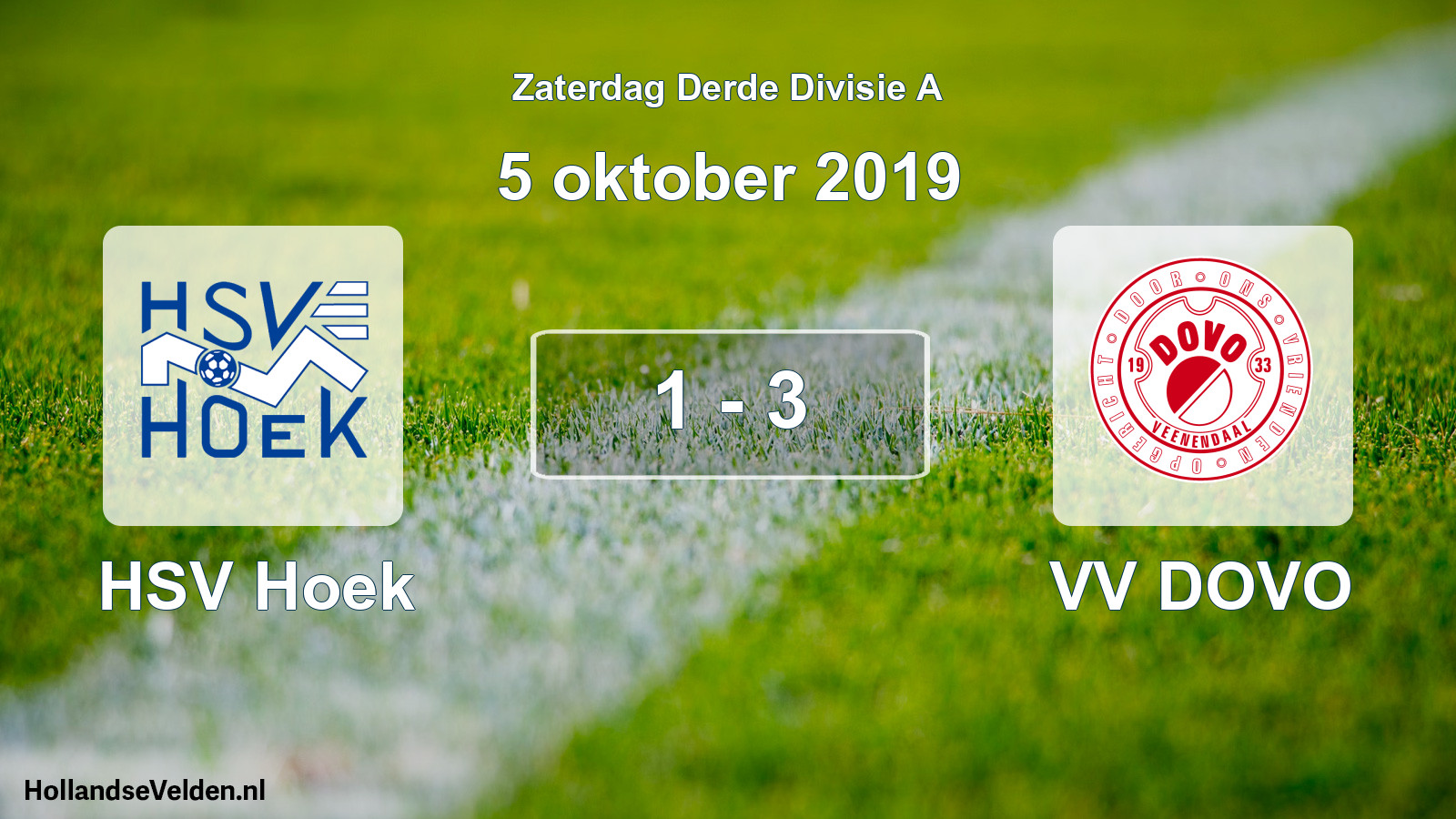 Total number of matches played: HSV Hoek - VV DOVO 1 - 3 (5 October 2019)
