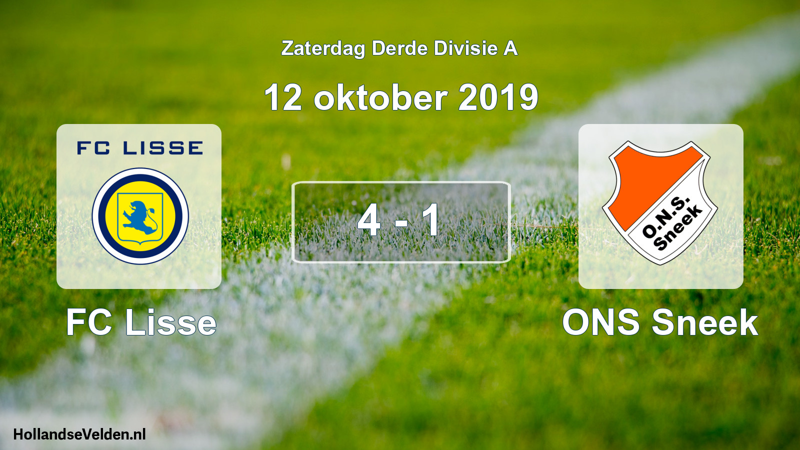 Total number of matches played: FC Lisse - ONS Sneek 4 - 1 (12 October 2019)