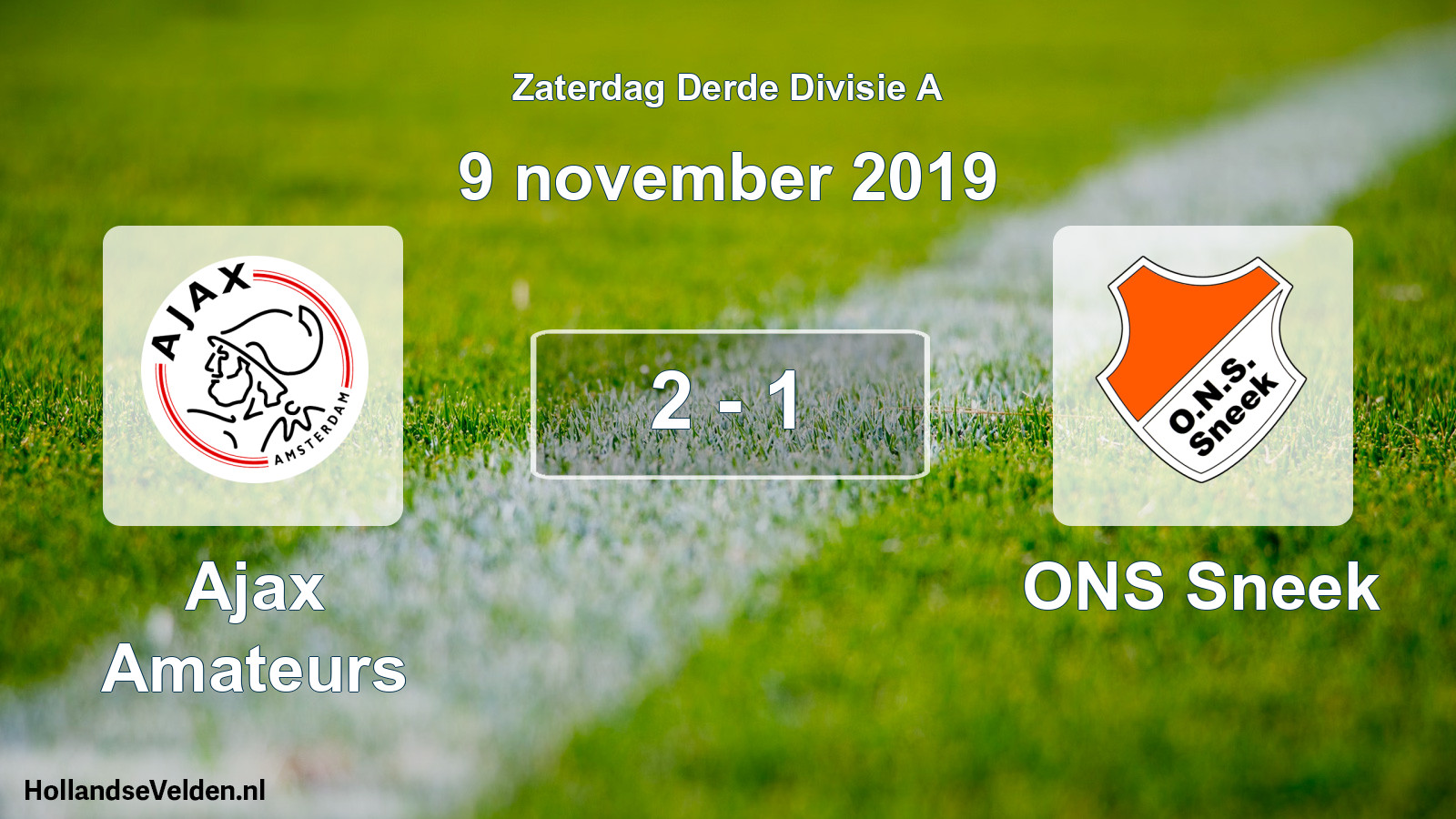 Total number of matches played: Ajax Amateurs - ONS Sneek 2 - 1 (9 November 2019)