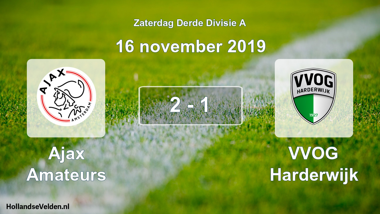 Total number of matches played: Ajax Amateurs - VVOG Harderwijk 2 - 1 (16 November 2019)
