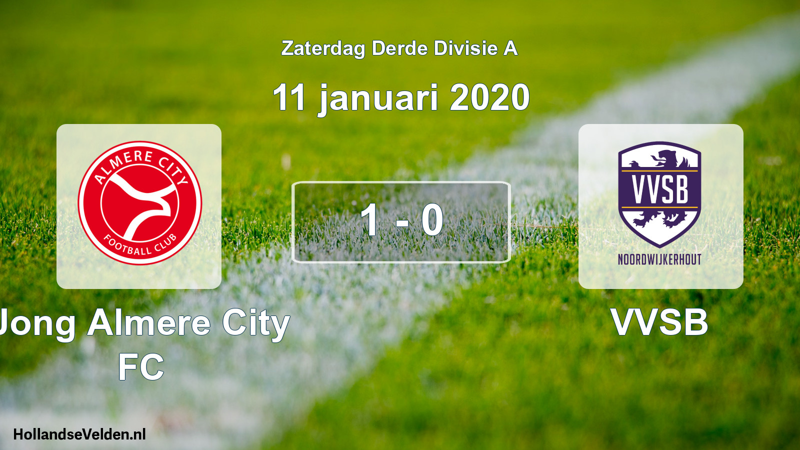 Total number of matches played: Jong Almere City FC - VVSB 1 - 0 (11 January 2020)