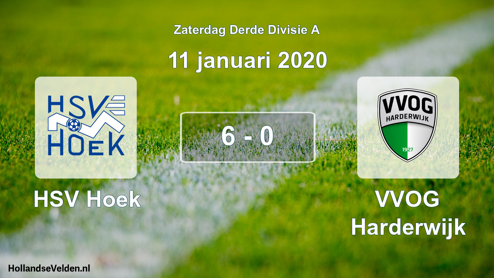 Total number of matches played: HSV Hoek - VVOG Harderwijk 6 - 0 (11 January 2020)