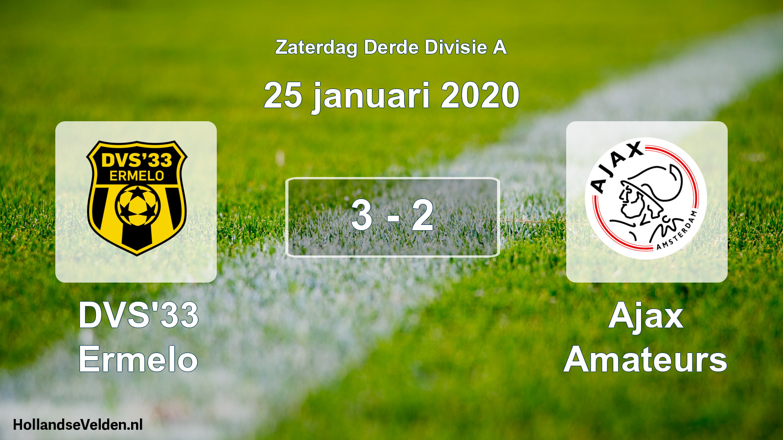 Total number of matches played: DVS'33 Ermelo - Ajax Amateurs 3 - 2 (25 January 2020)