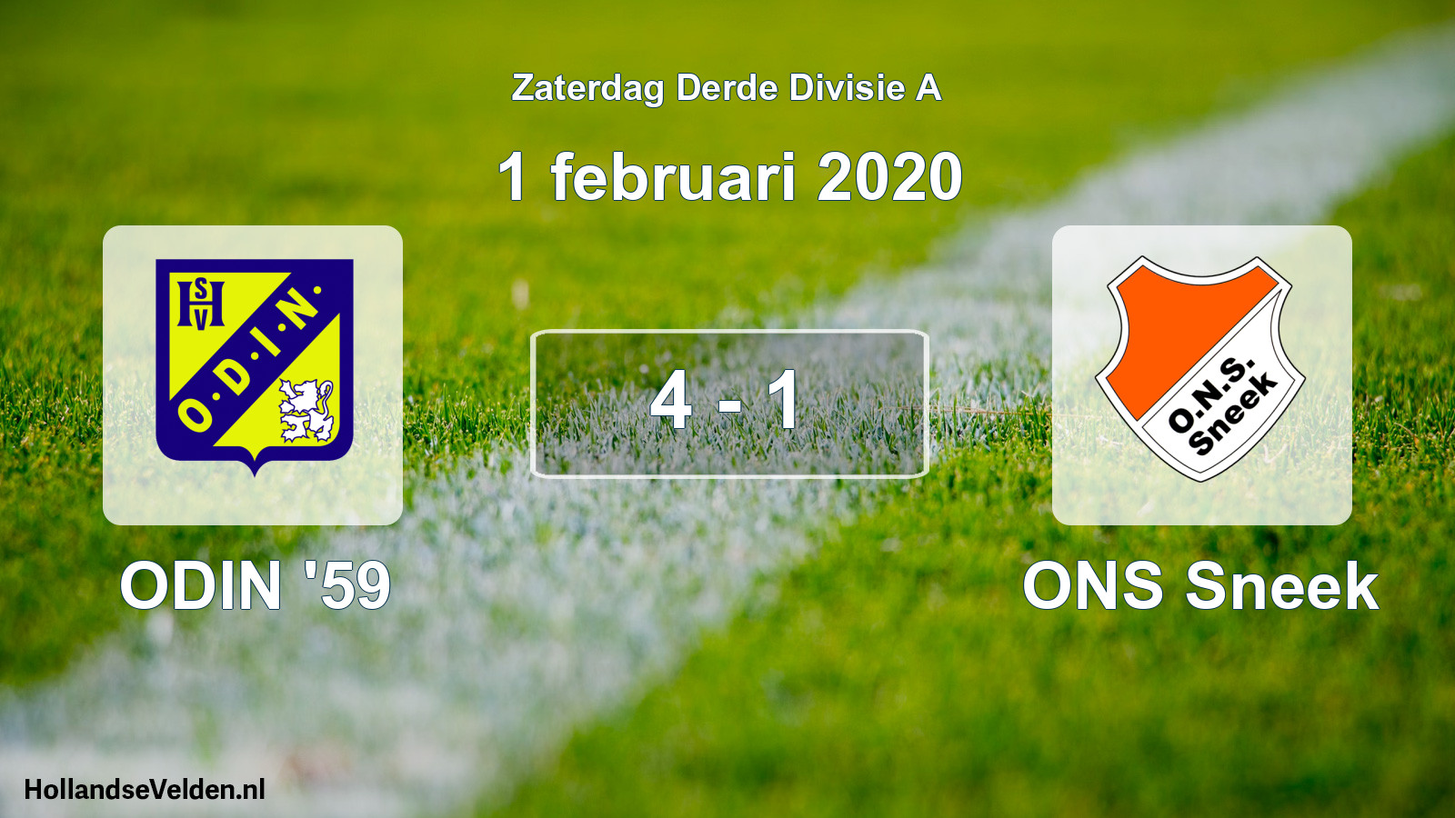 Total number of matches played: ODIN '59 - ONS Sneek 4 - 1 (1 February 2020)
