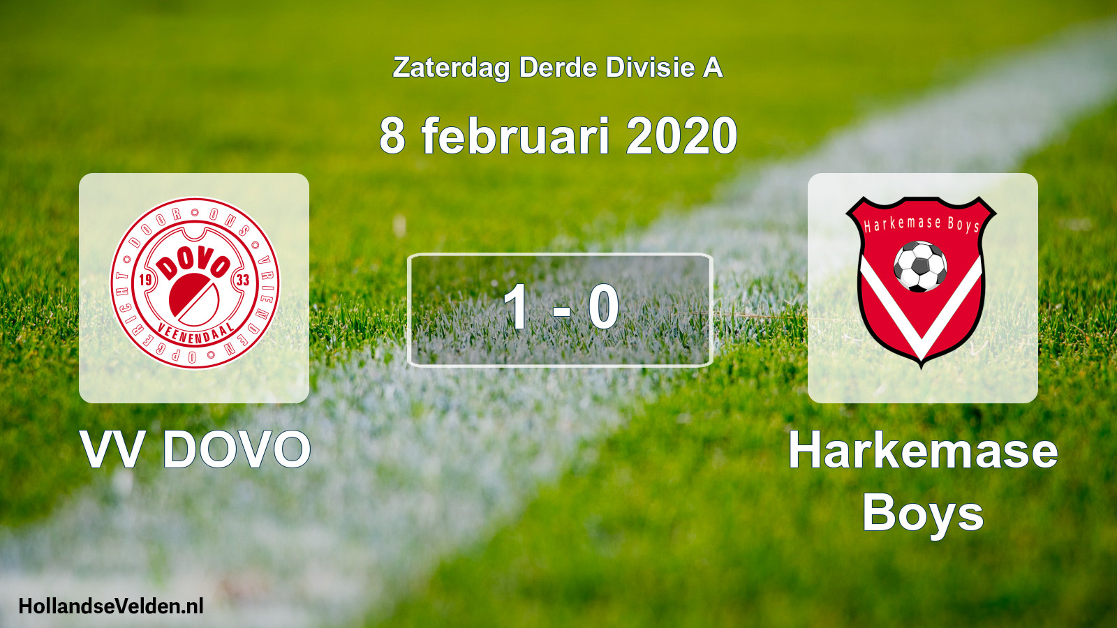 Total number of matches played: VV DOVO - Harkemase Boys 1 - 0 (8 February 2020)