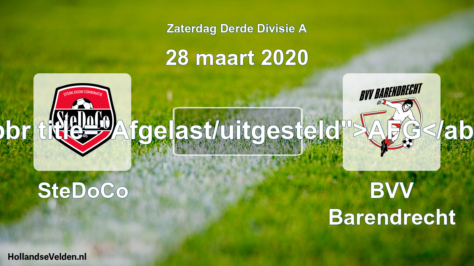 Scheduled Match: SteDoCo - BVV Barendrecht (28 March 2020)