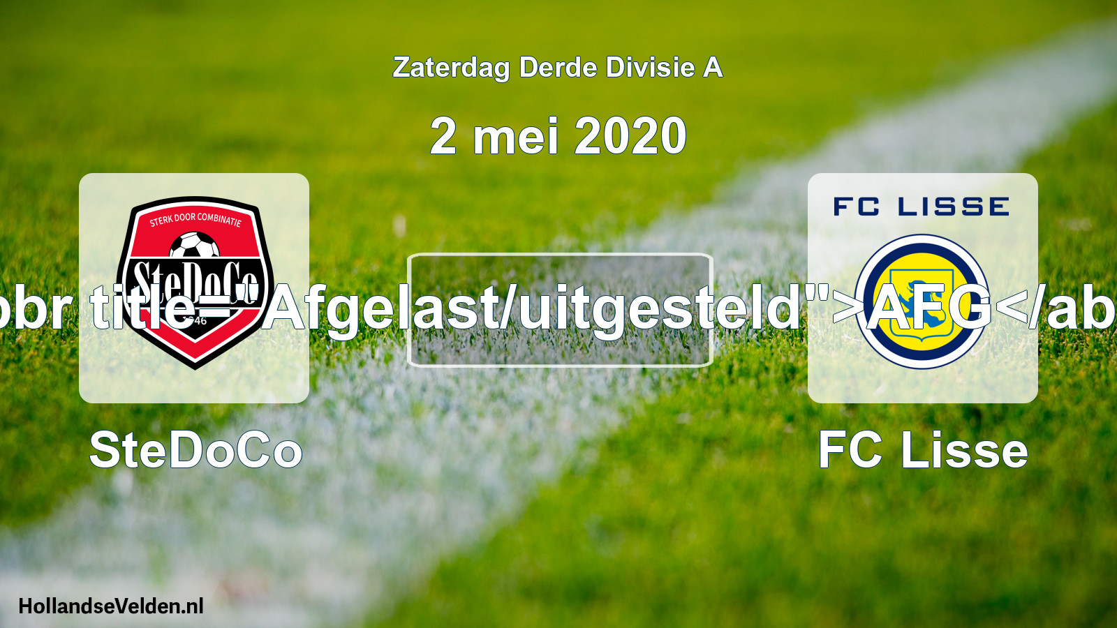 Scheduled Match: SteDoCo - FC Lisse (2 May 2020)