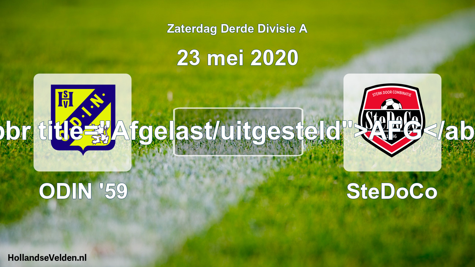 Scheduled Match: ODIN '59 - SteDoCo (23 May 2020)
