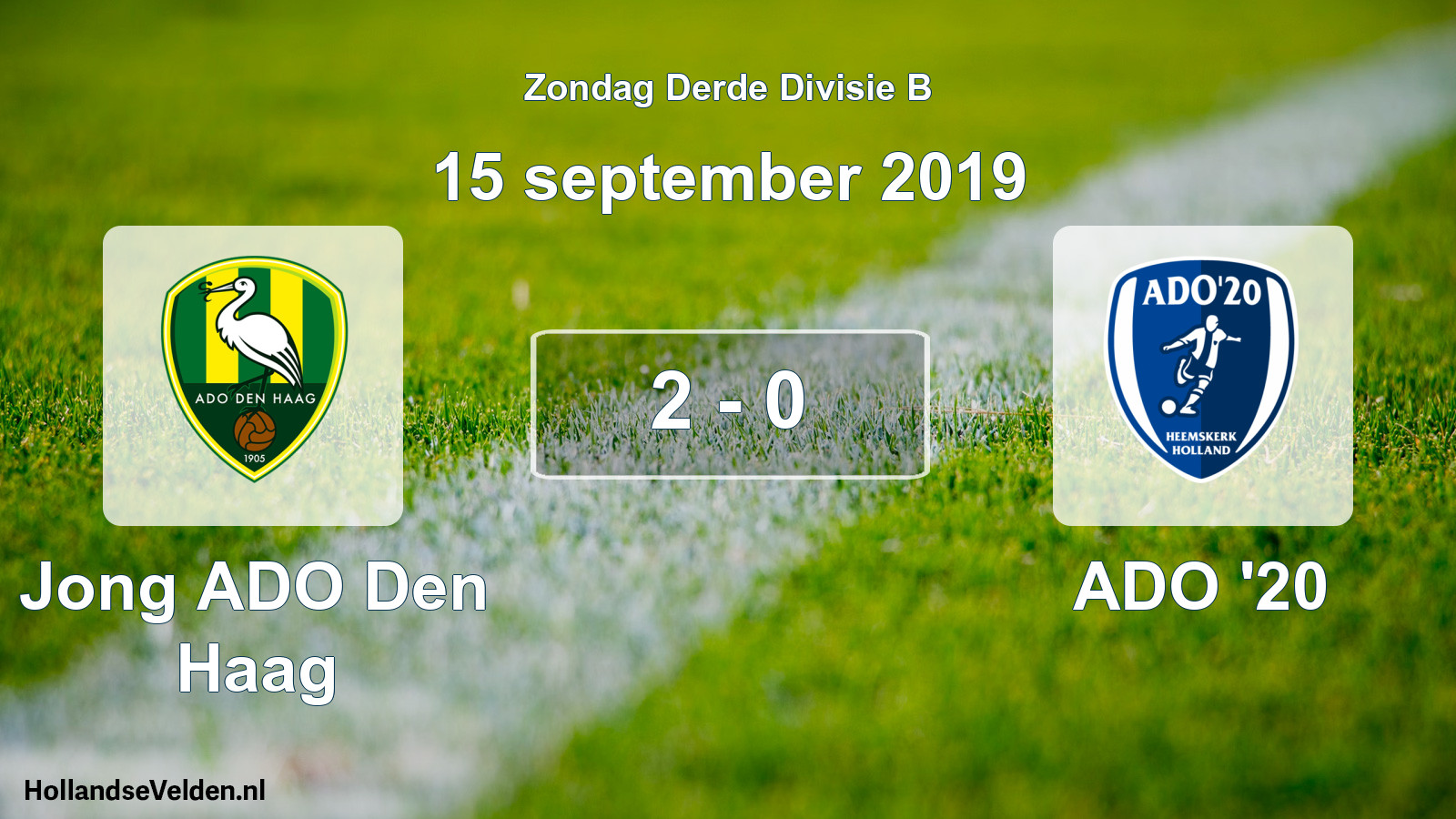 Total number of matches played: Jong ADO Den Haag - ADO '20 2 - 0 (15 September 2019)