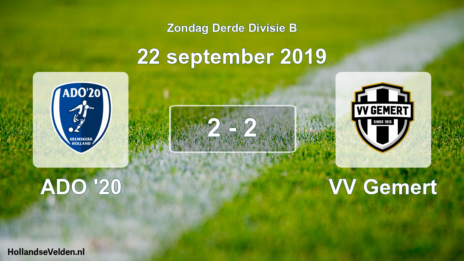 Total number of matches played: ADO '20 - VV Gemert 2 - 2 (22 September 2019)