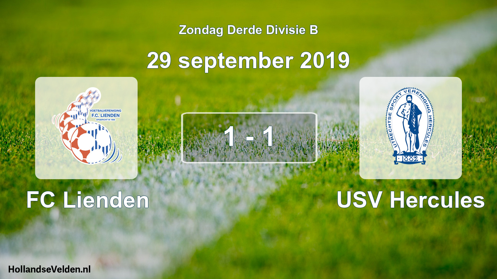 Total number of matches played: FC Lienden - USV Hercules 1 - 1 (29 September 2019)