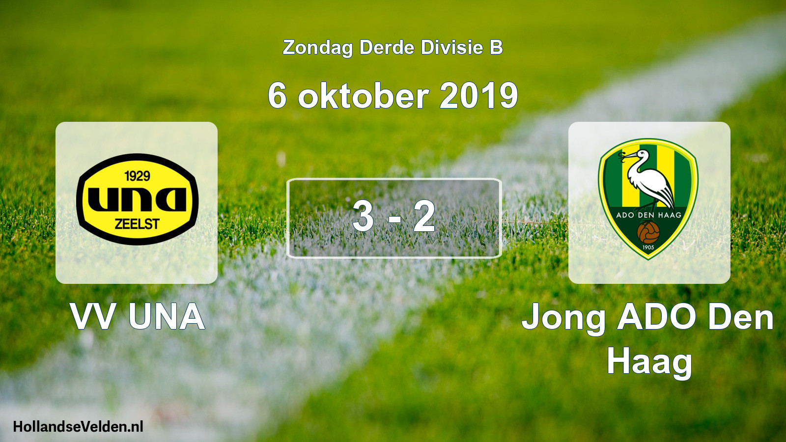 Total number of matches played: VV UNA - Jong ADO Den Haag 3 - 2 (6 October 2019)