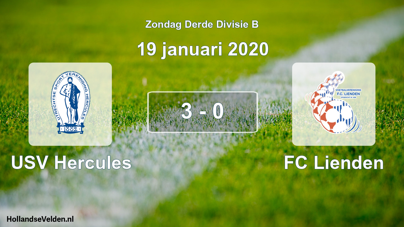 Total number of matches played: USV Hercules - FC Lienden 3 - 0 (19 January 2020)