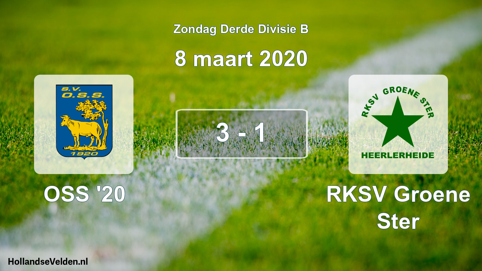 Total number of matches played: OSS '20 - RKSV Groene Ster 3 - 1 (8 March 2020)