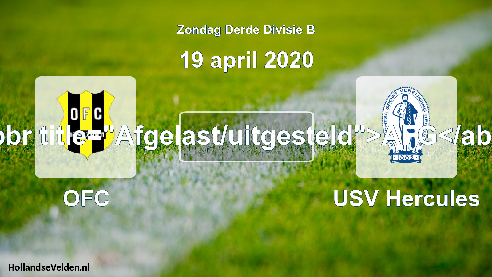 Scheduled Match: OFC - USV Hercules (19 April 2020)