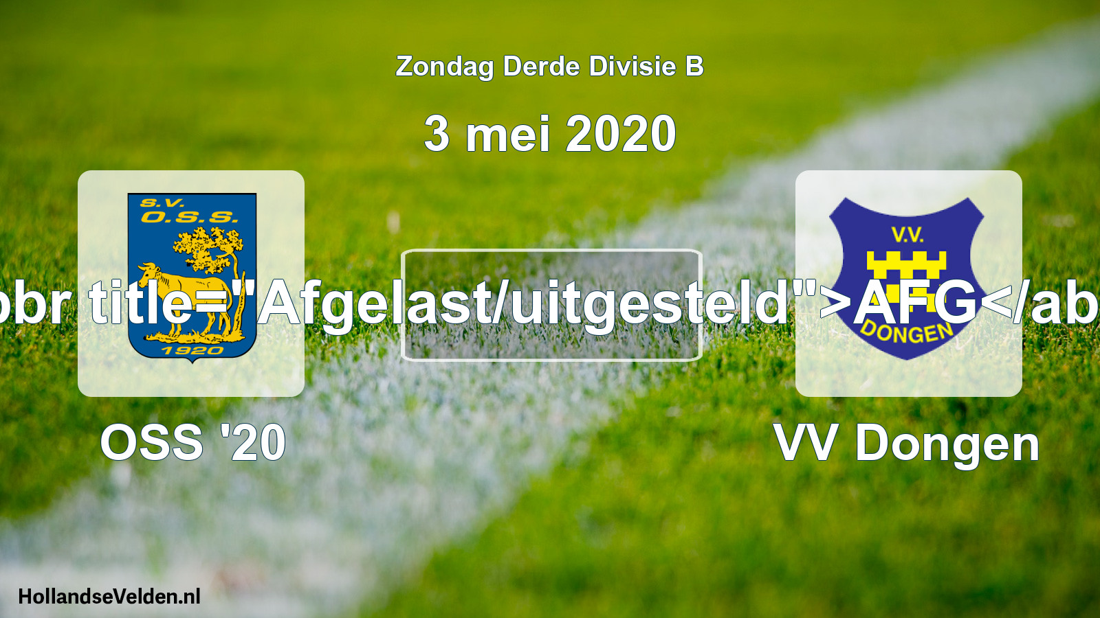 Scheduled Match: OSS '20 - VV Dongen (3 May 2020)