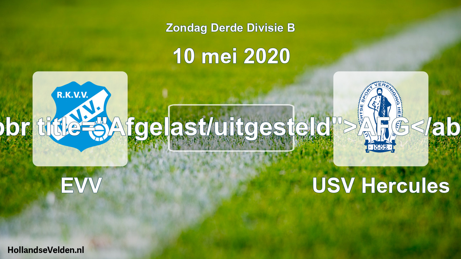Scheduled Match: EVV - USV Hercules (10 May 2020)